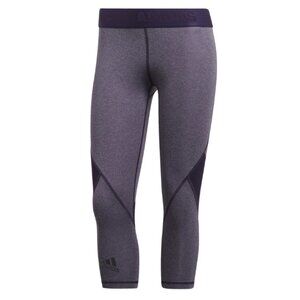 XS Adidas AlphaSkin ClimaCool Cropped Leggings in Purple